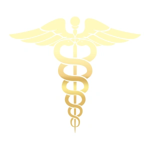 Tıp Logosu  Oto Sticker, Araba Sticker17x17 Cm Gold