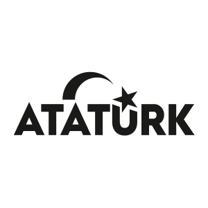 Atatürk yazısı ve Ayyıldız Sticker17x17 Cm Siyah