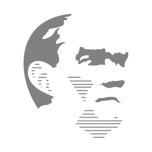 Atatürk Silüet Sticker17x17 Cm Gri