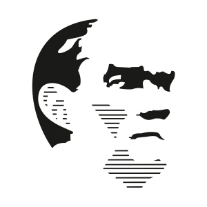 Atatürk Silüet Sticker17x17 Cm Siyah