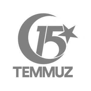 15 Temmuz  Sticker 17x17 Cm Gri