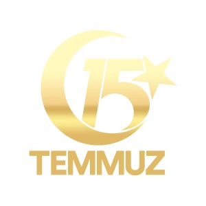 15 Temmuz  Sticker 17x17 Cm Gold