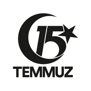 15 Temmuz Sticker 17x17 Cm Siyah