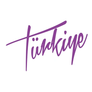 Türkiye Yazılı Sticker17x17 Cm Mor