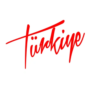 Türkiye Yazılı Sticker17x17 Cm Kırmızı