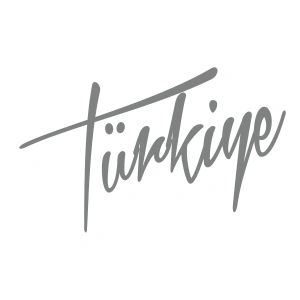 Türkiye Yazılı Sticker17x17 Cm Gri