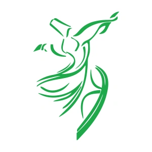 Mevlana Silüet Sticker17x17 Cm Yeşil