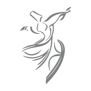 Mevlana Silüet Sticker17x17 Cm Gri