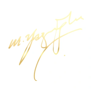 Muhsin Yazıcıoğlu İmza Sticker17x17 Cm Gold