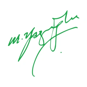 Muhsin Yazıcıoğlu İmza Sticker17x17 Cm Yeşil