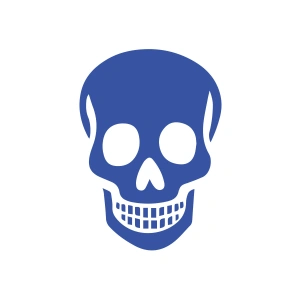 Kuru Kafa Sticker17x17 Cm Mavi