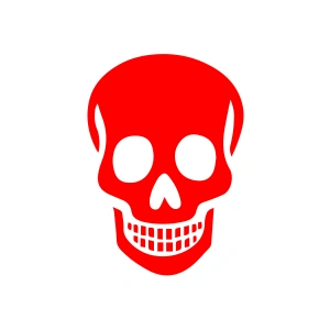 Kuru Kafa Sticker17x17 Cm Kırmızı