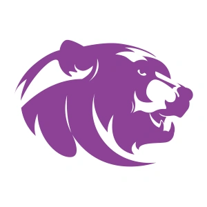 Ayı Kafası Sticker 17x17 Cm Mor