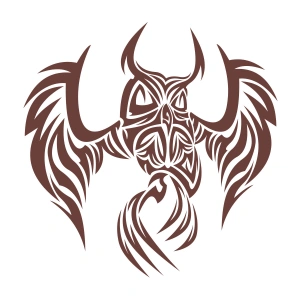 Baykuş Sticker17x17 Cm Kahverengi