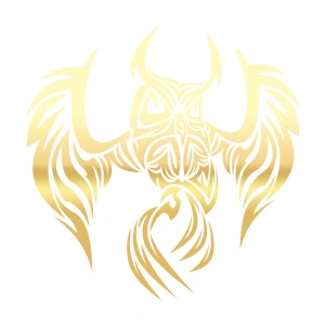 Baykuş Sticker17x17 Cm Gold