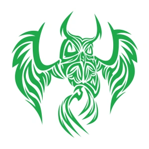 Baykuş Sticker17x17 Cm Yeşil