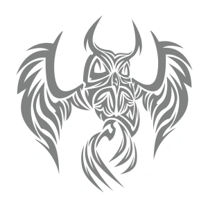 Baykuş Sticker17x17 Cm Gri