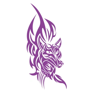 Kurt Sticker 17x17 Cm Mor