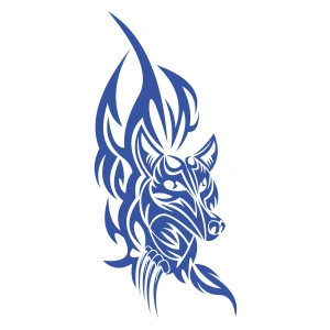 Kurt Sticker 17x17 Cm Mavi