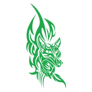 Kurt Sticker 17x17 Cm Yeşil