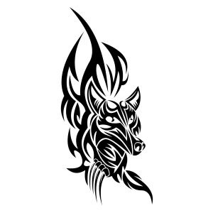 Kurt Sticker 17x17 Cm Siyah