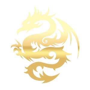 Ejderha Sticker 17x17 Cm Gold