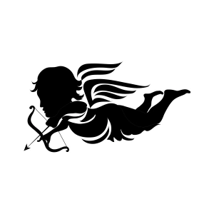 Eros Sticker 17x17 Cm Siyah