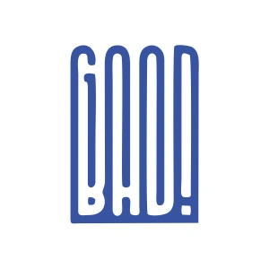 Good Bad Sticker17x17 Cm Mavi
