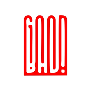 Good Bad Sticker17x17 Cm Kırmızı