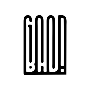 Good Bad Sticker17x17 Cm Siyah