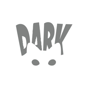 Dark Kedi Sticker 17x17 Cm Gri