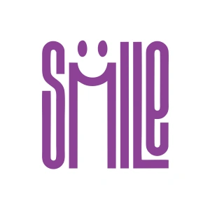 Smile Sticker  17x17 Cm Mor