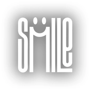 Smile Sticker  17x17 Cm Beyaz