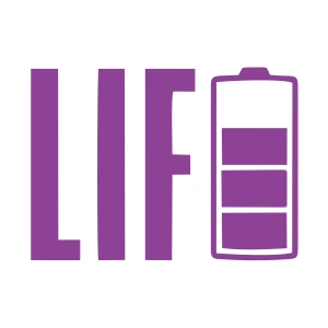 Life Batarya Sticker 17x17 Cm Mor