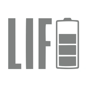 Life Batarya Sticker 17x17 Cm Gri