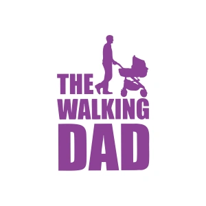 The Walking Dad Sticker 17x17 Cm Mor