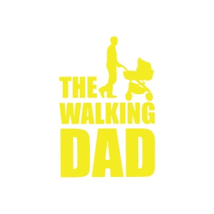 The Walking Dad Sticker 17x17 Cm Sarı
