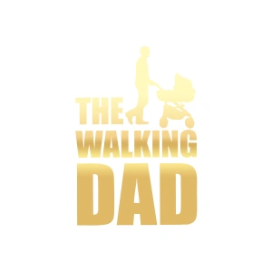 The Walking Dad Sticker 17x17 Cm Gold
