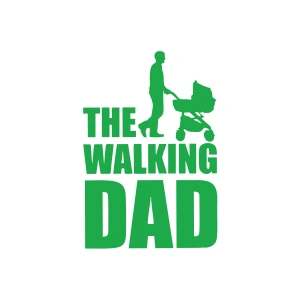The Walking Dad Sticker 17x17 Cm Yeşil