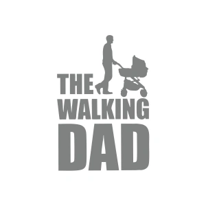 The Walking Dad Sticker 17x17 Cm Gri