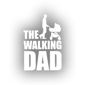 The Walking Dad Sticker 17x17 Cm Beyaz