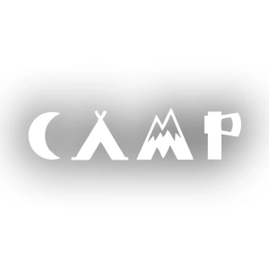 Camp Kamp Sticker17x17 Cm Beyaz