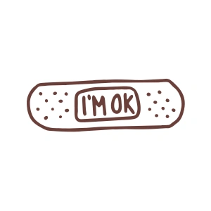 İm Ok Yarabandı Sticker17x17 Cm Kahverengi