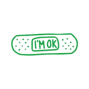İm Ok Yarabandı Sticker17x17 Cm Yeşil