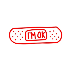 İm Ok Yarabandı Sticker17x17 Cm Kırmızı