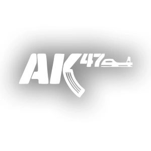 ak47 sticker17x17 Cm Beyaz