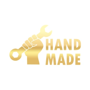 Hand Made Anahtar El Yapımı Sticker17x17 Cm Gold