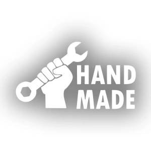 Hand Made Anahtar El Yapımı Sticker17x17 Cm Beyaz