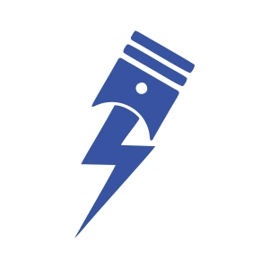 Piston Şimşek Sticker 17x17 Cm Mavi