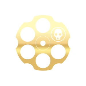 Altı patlar Stiker 17x17 Cm Gold